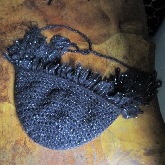 NWOT Shaggy Loop Knit Pearl Bead Wool Blend Trapper Hat - Picture 9 of 10